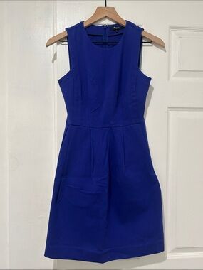 Madewell Sleeveless Cobalt Sheath Dress